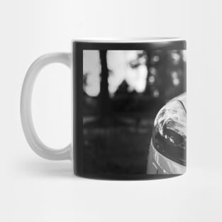 Shiny reflection of  trees on the car Mug